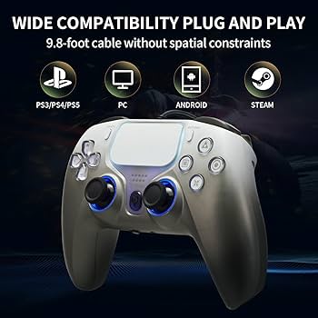 Amazon.com: NBCP PS5 Wired Controller with Turbo, Hall